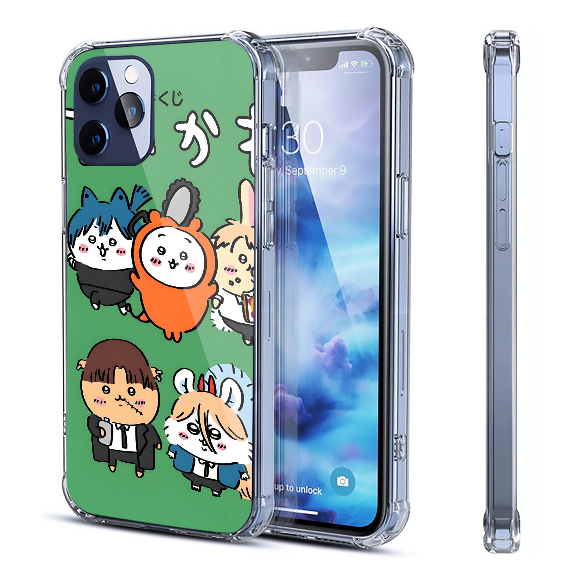 （画像用） ちいかわ Chii-kawa 【iPhone 12シリーズ対応】透明スマホケース（クリアソフトケース）